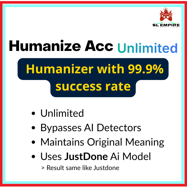 SLEMPIRE Unlimited Humanize Ai | Bypass Ai Tool |  Hix Ai & JustDone Alternative