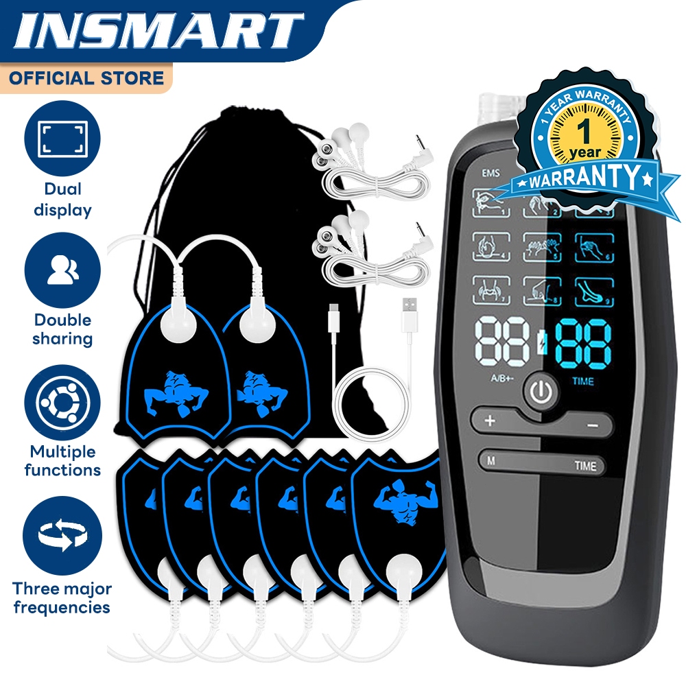 INSMART Dual Control Digital Display EMS Massage Therapy Device Relieve Pain Rechargeable
