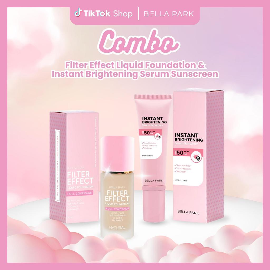 COMBO - BRIGHTENING SERUM SUNSCREEN +  FILTER EFFECT (LIQUID FOUNDATION)