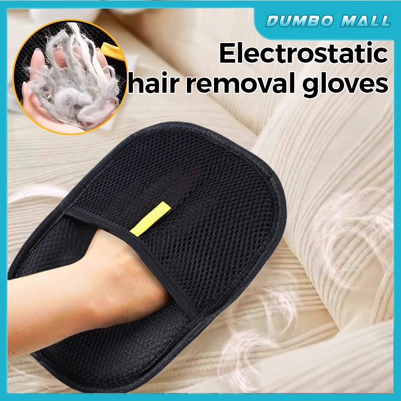 Pet Fur Removal Glove Electrostatic Hair Removal Reusable Carpet Dust Sticky Dual-Way Static Brush Dog & Cat Fur Remover