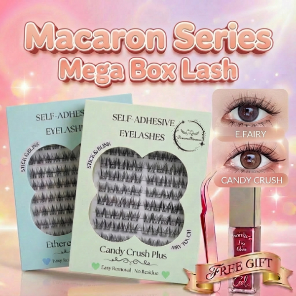 【BUY 1 FREE LIP GLOSS】Mega Box Bulu Mata eyelash extension – Selesa & Ringan | Lentik Klasik | Janji Temu, Parti
