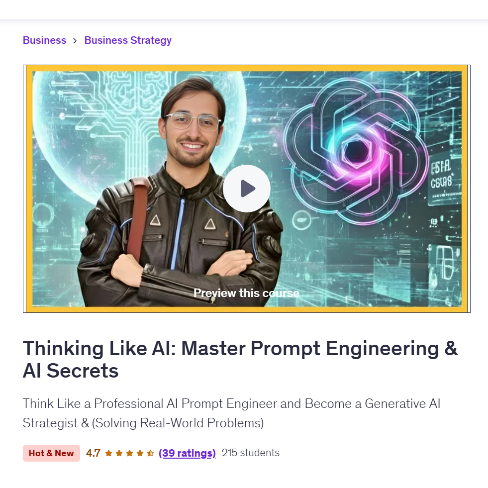Ai Prompt Video Course- Thinking Like AI: Master Prompt Engineering & AI Secrets | Learn AI Prompt Video Lessons