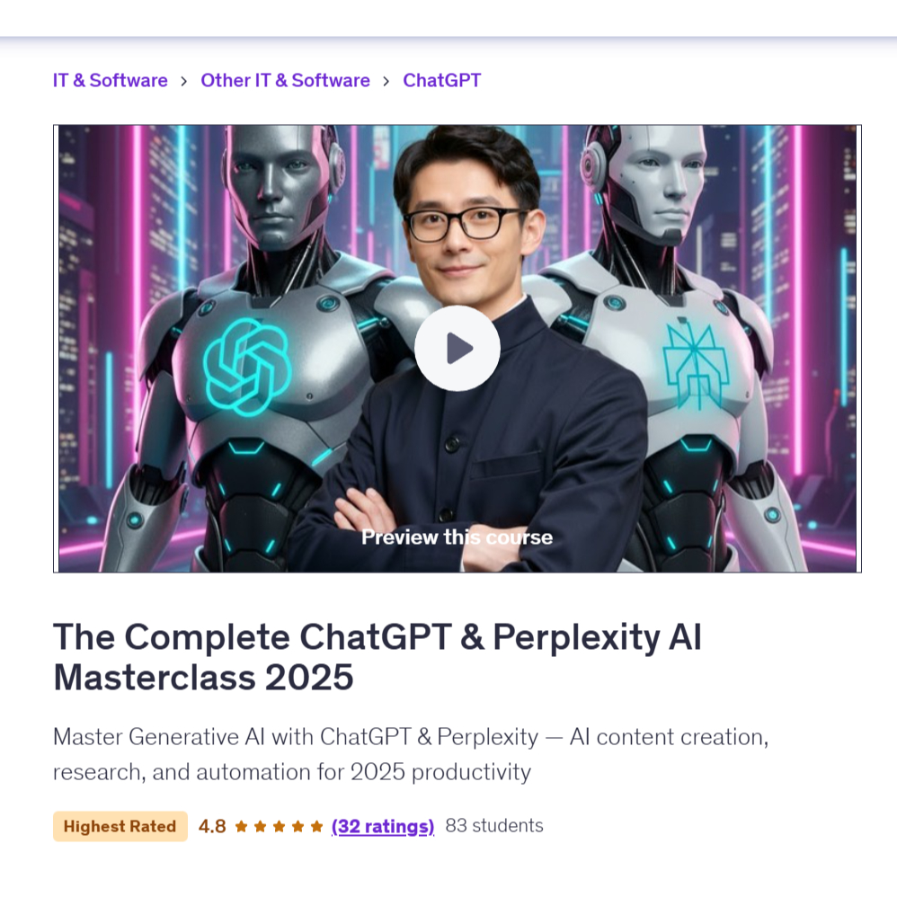 AI Engineer Video Course- The Complete ChatGPT & Perplexity AI Engineer Guide 2025 | Learn AI Engineer Video Lessons