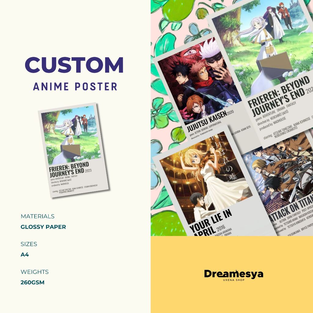 [Custom] Custom Anime Poster | A4, A5, Decorate your room, Anime Poster