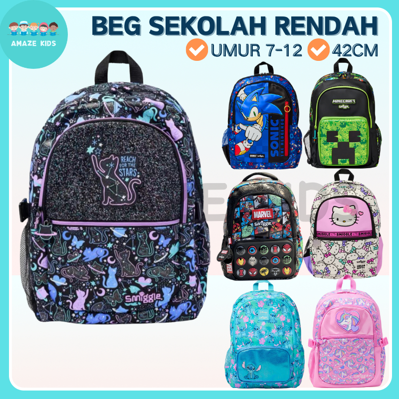 AMAZEKIDS Beg Sekolah Rendah Budak Tahan Lasak Ergonomic School Bag Kids Backpack Waterproof Bagpack