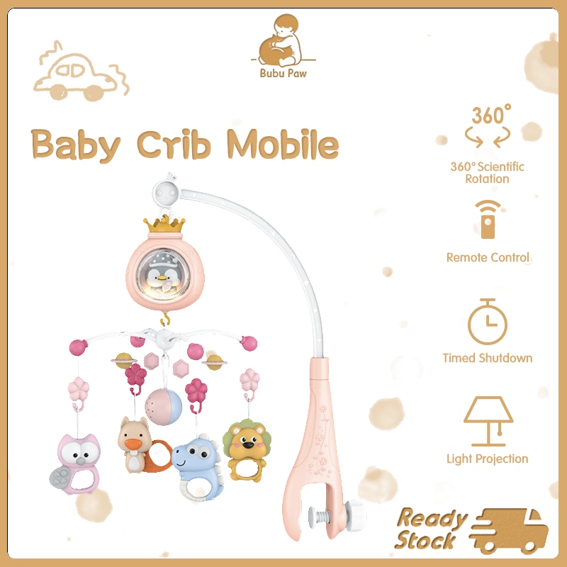 Baby Bed Bell Infant Mobile Bed Bell Musical Crib Bed Bell Lighting Baby Rattle Bed Crib sleeping toys