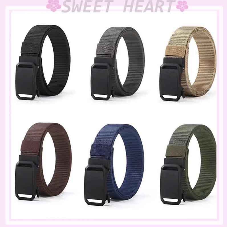 Men's Automatic Buckle Tactical Belt - Functional Casual Canvas Nylon Belt for Students Daily Wear腰带