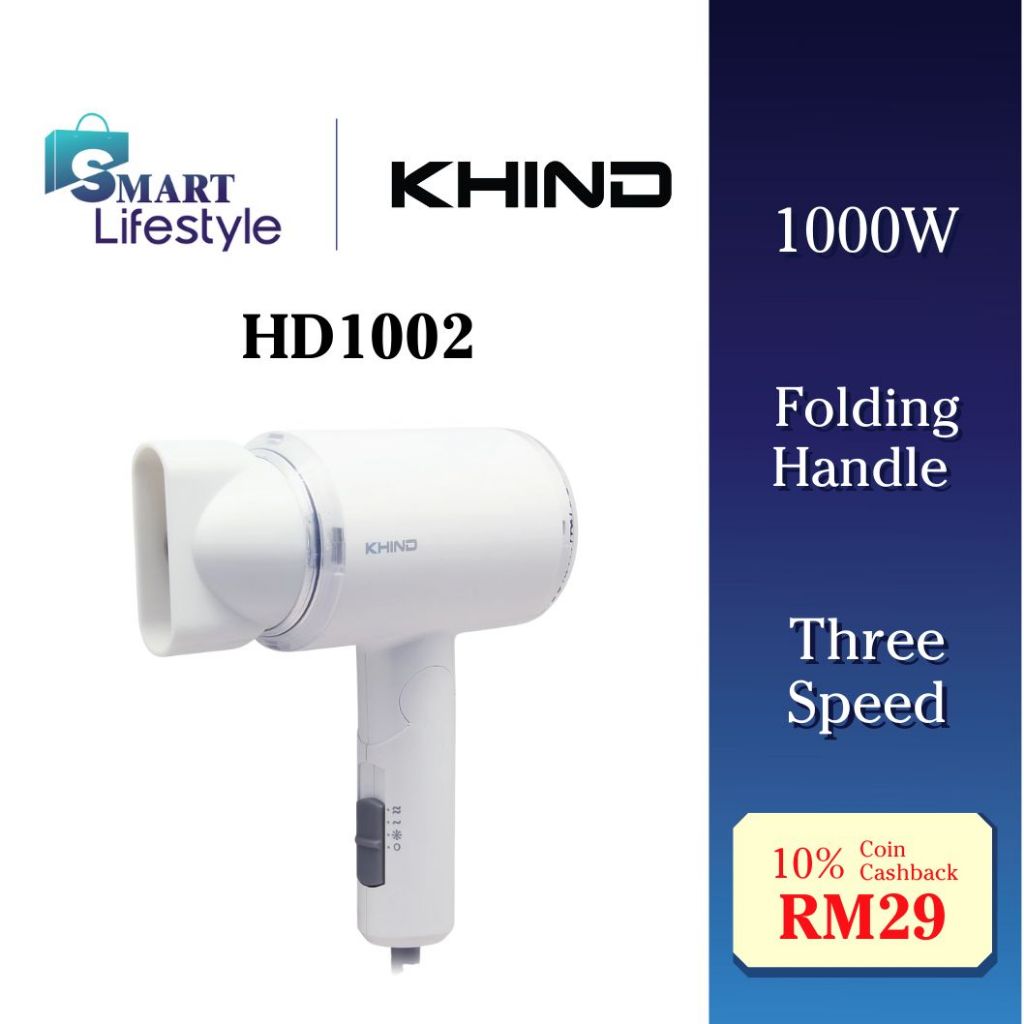 Khind 1000W Hair Dryer HD1002