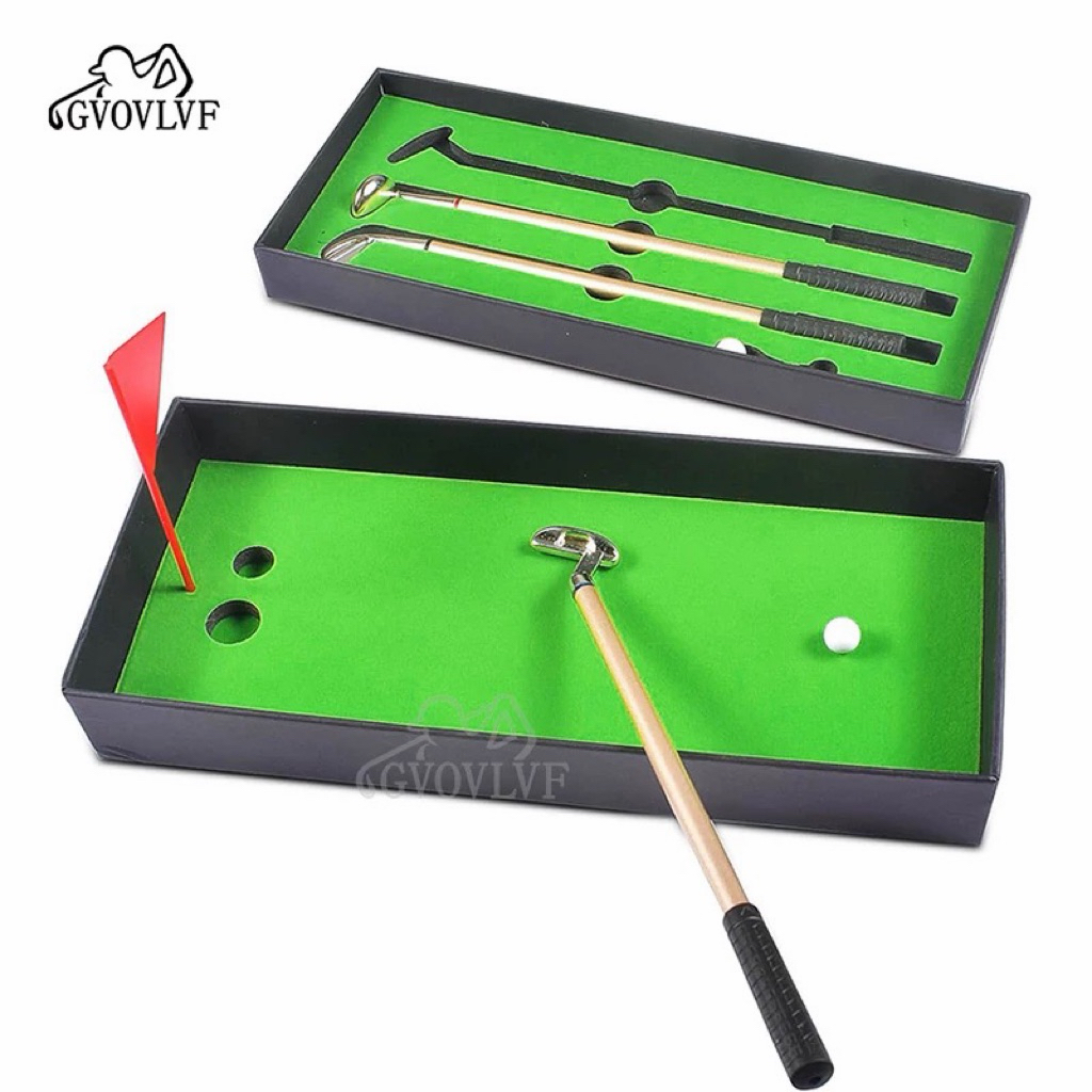 GVOVLVF Golf Club Ballpoint Pen Set (3pcs Golf Ball Pen + 2pcs Golf Small Ball & 1pc Red Flag)