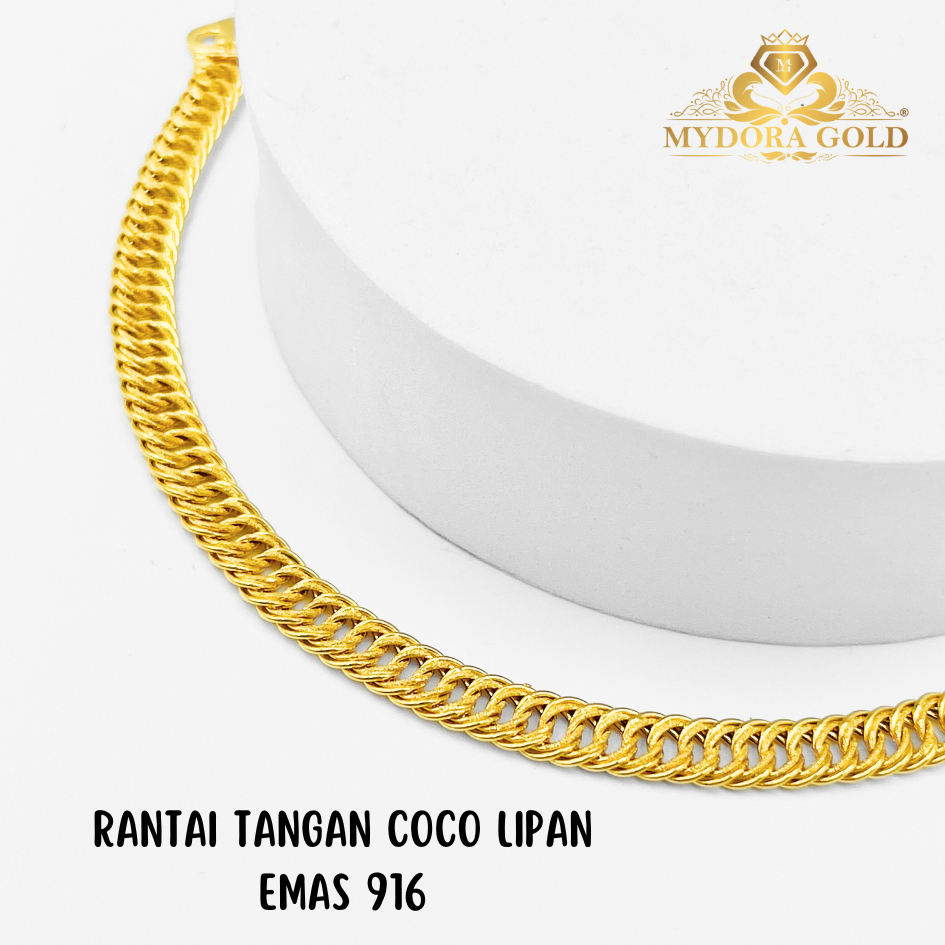 MYDORA Rantai Tangan Coco Lipan (3g-10g+) l EMAS 916/22K