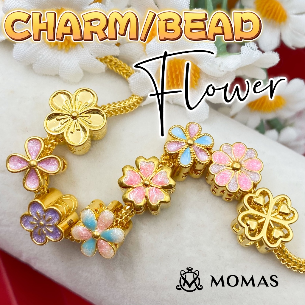 MOMAS  Bead Flower Bajet 5D Emas 916 Beads Flower5D  Bead Enamel Emas 916 Charms 916