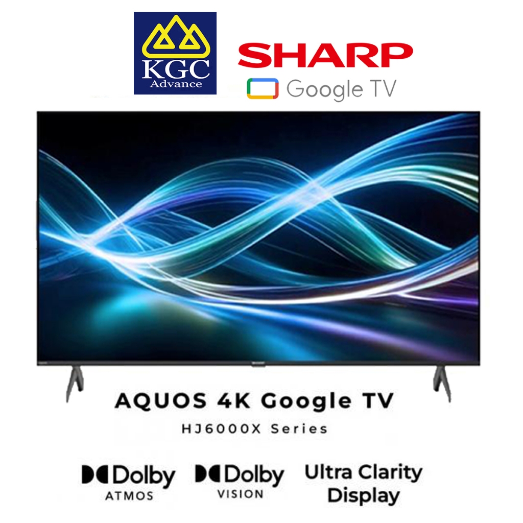 Sharp 50" / 55 " / 65" / 75" AQUOS 4K UHD Google TV 4TC75HJ6000X / 4TC65HJ6000X / 4TC55HJ6000X / 4TC50HJ6000X
