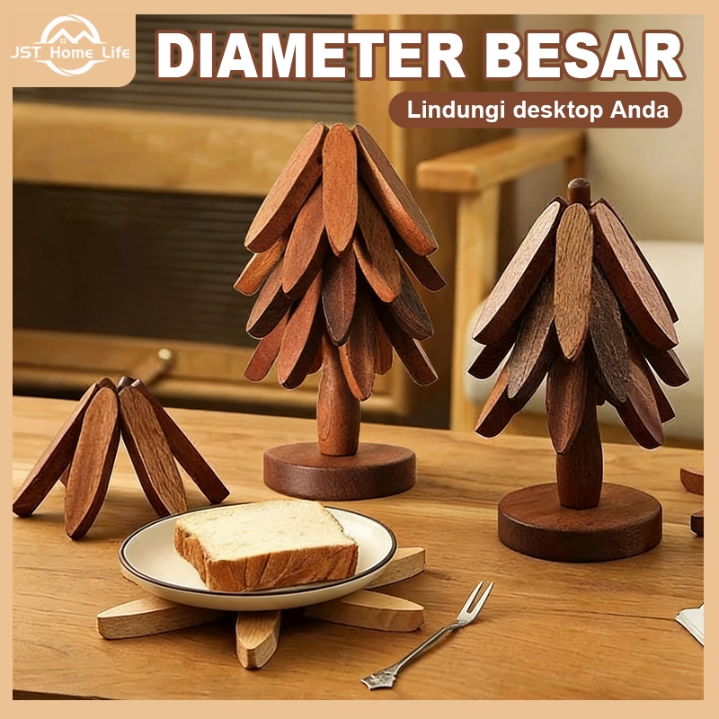 Creative bamboo coasters for Christmas, non-slip insulated coasters Coaster杯墊