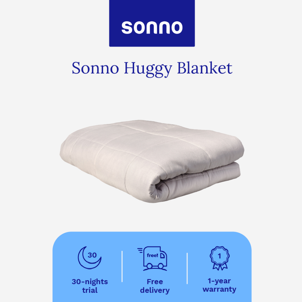 Sonno® Weighted Blanket - Huggy Blanket - 30-day free trial - 1-year warranty