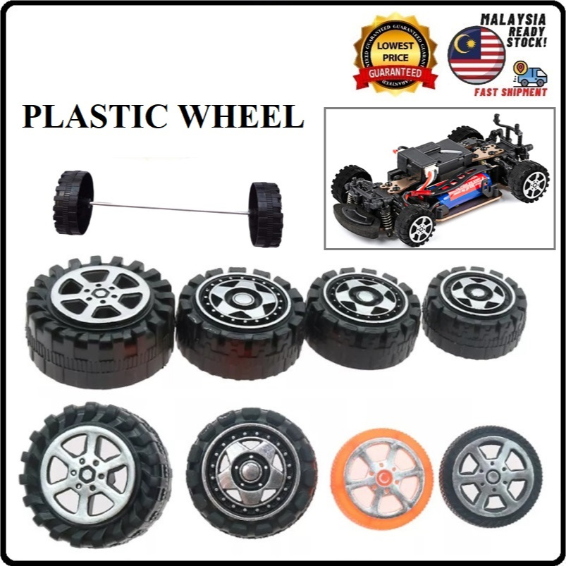 Plastic Wheel for 2mm Metal Shaft Diameter 35mm/42mm RBT Sports Car/SUV/Battery Car [Roda Permainan Besar]