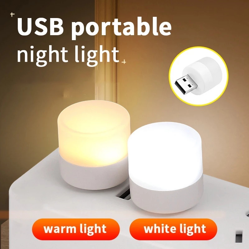 Portable USB Lamp Energy-Saving Night Lamp White Light Eye-Protecting LED Night High-quality
