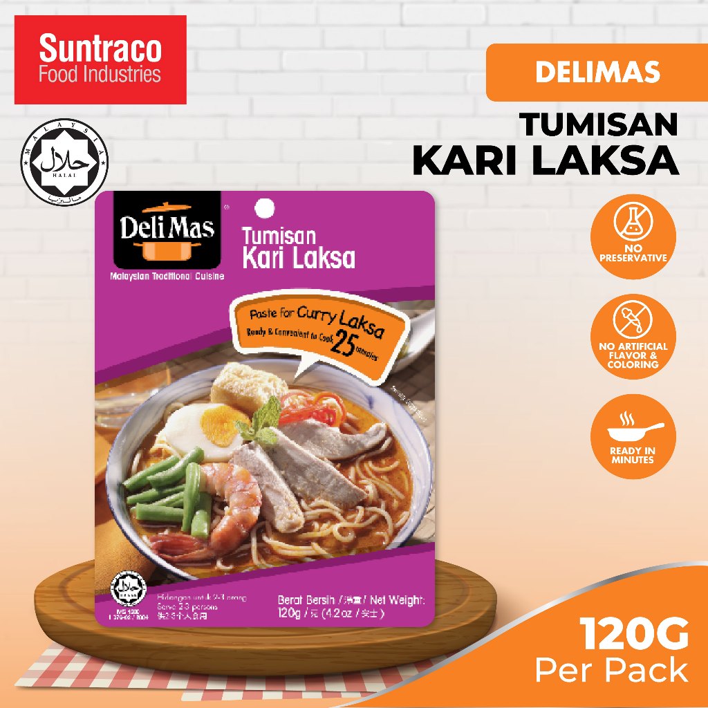 DeliMas Tumisan Kari Laksa (120g) Perencah Kari