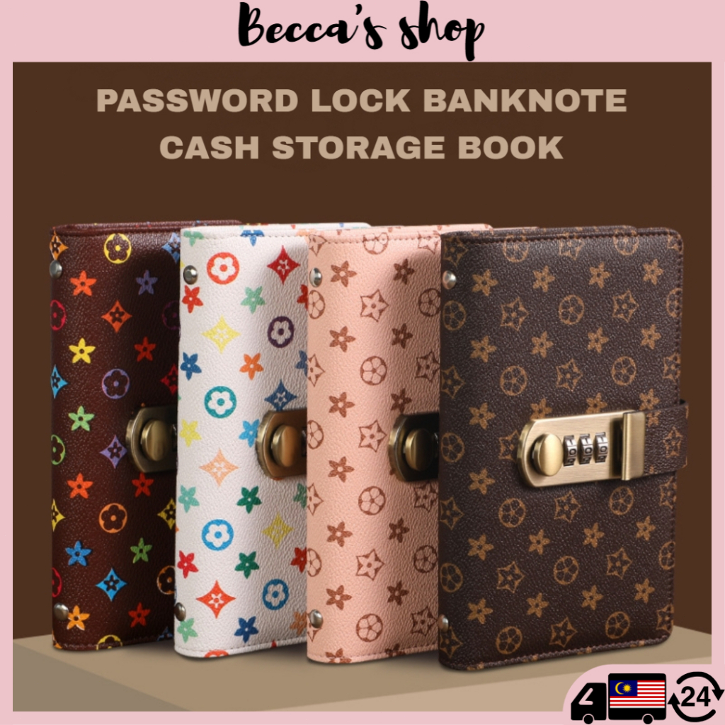 Money Saving Challenge Book With Lock Money Saving Envelope A6 Money Album PU Leather Waterproof