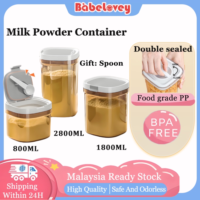 bekas susu baby  bekas susu baby kedap udara 1800ML/2800ML ankou Baby Milk Powder Container Kotak penyimpanan serbuk