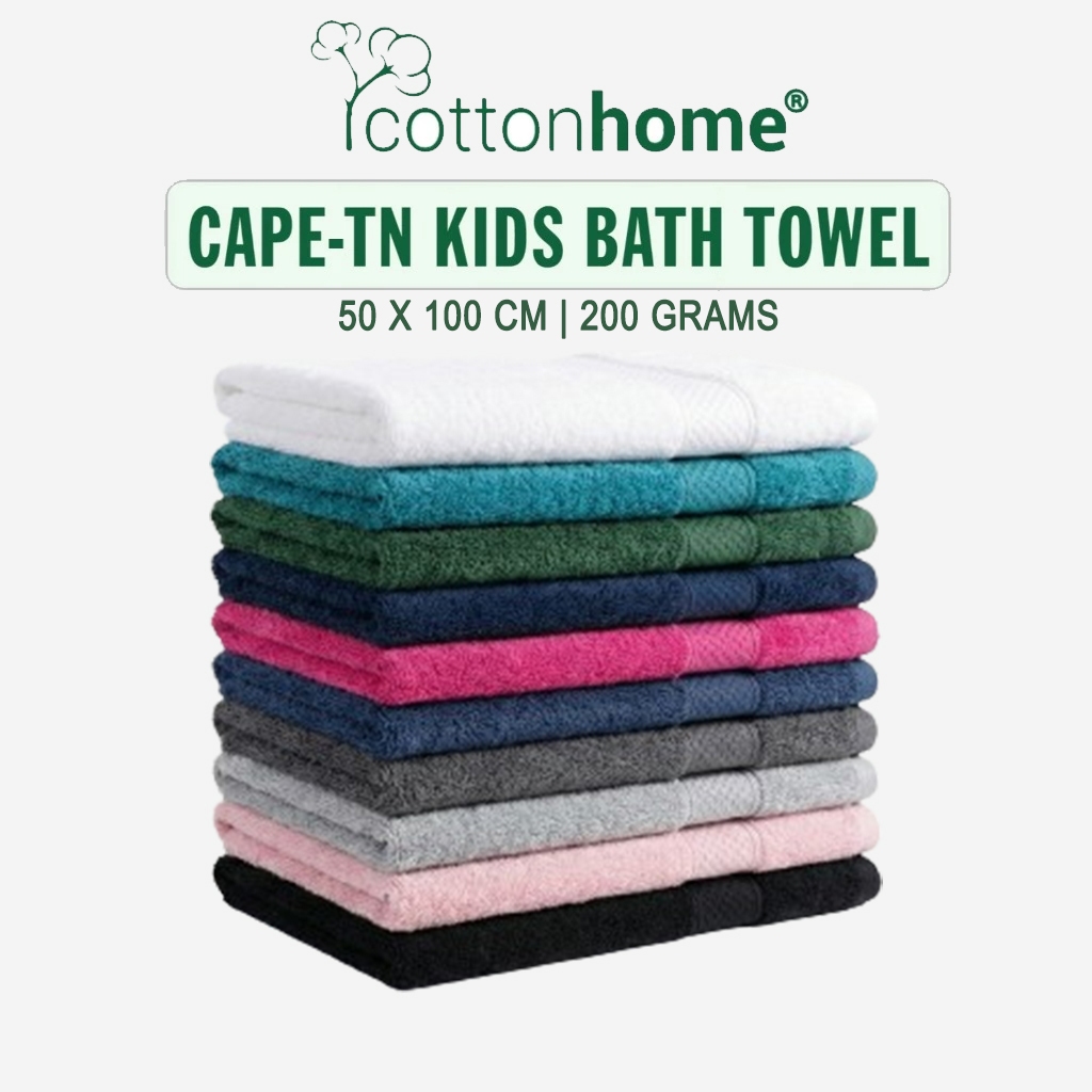 Cape-Tn Home KIDS Towel (200 Grams): 100% Natural Cotton 20 x 40 inches (Factory Rejected) tuala mandi kanak-kanak