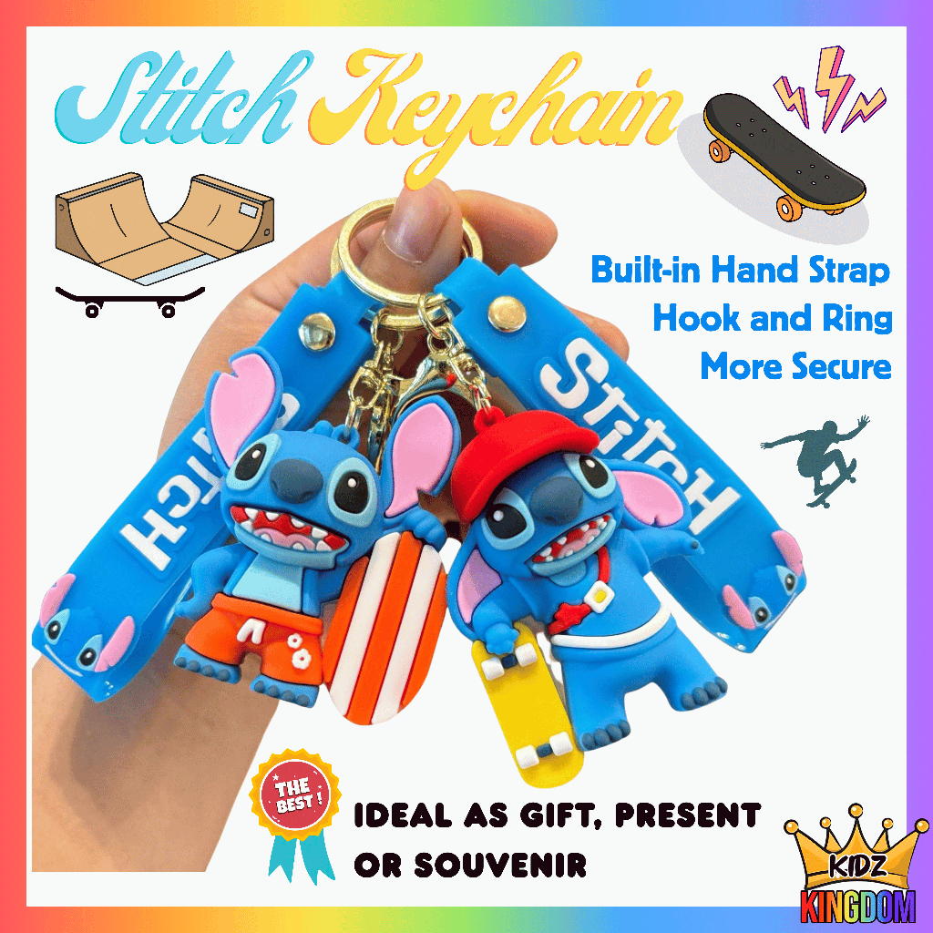 KEYCHAIN Rantai Kunci Stitch Comel Kanak-kanak Hadiah Cute Cartoon Gift Present Children Kids 可爱儿童卡通史迪奇钥匙链生日礼物