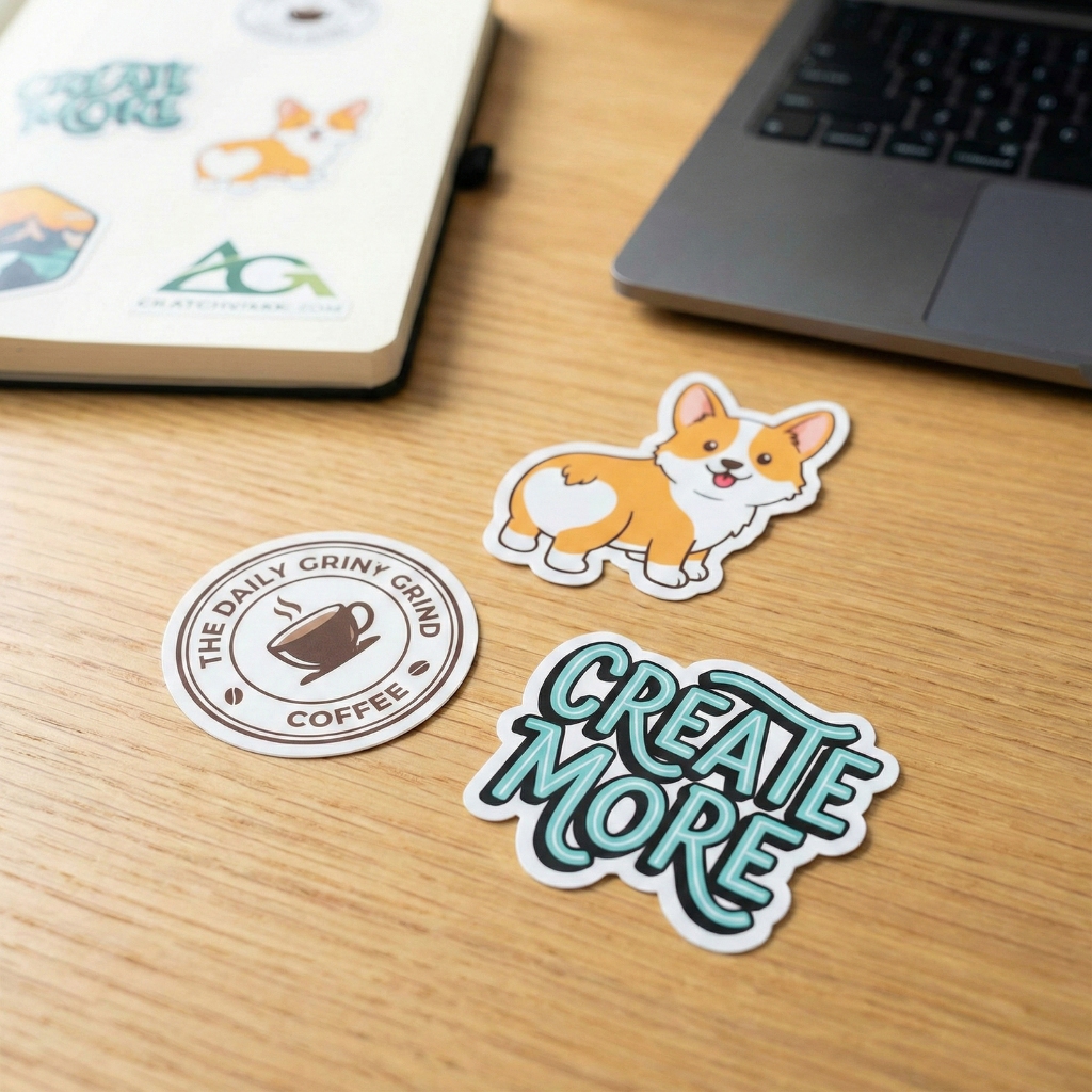 Custom Die-Cut Stickers (2cm - 12cm) - Print Your Own Design / Logo | High Quality Waterproof | Laminated