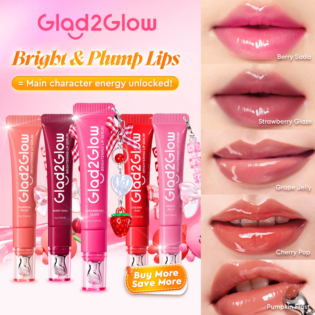 【New Shade】Glad2Glow Brightening Lip Serum lip balm lipgloss lipstick lipmatte liptint makeup set