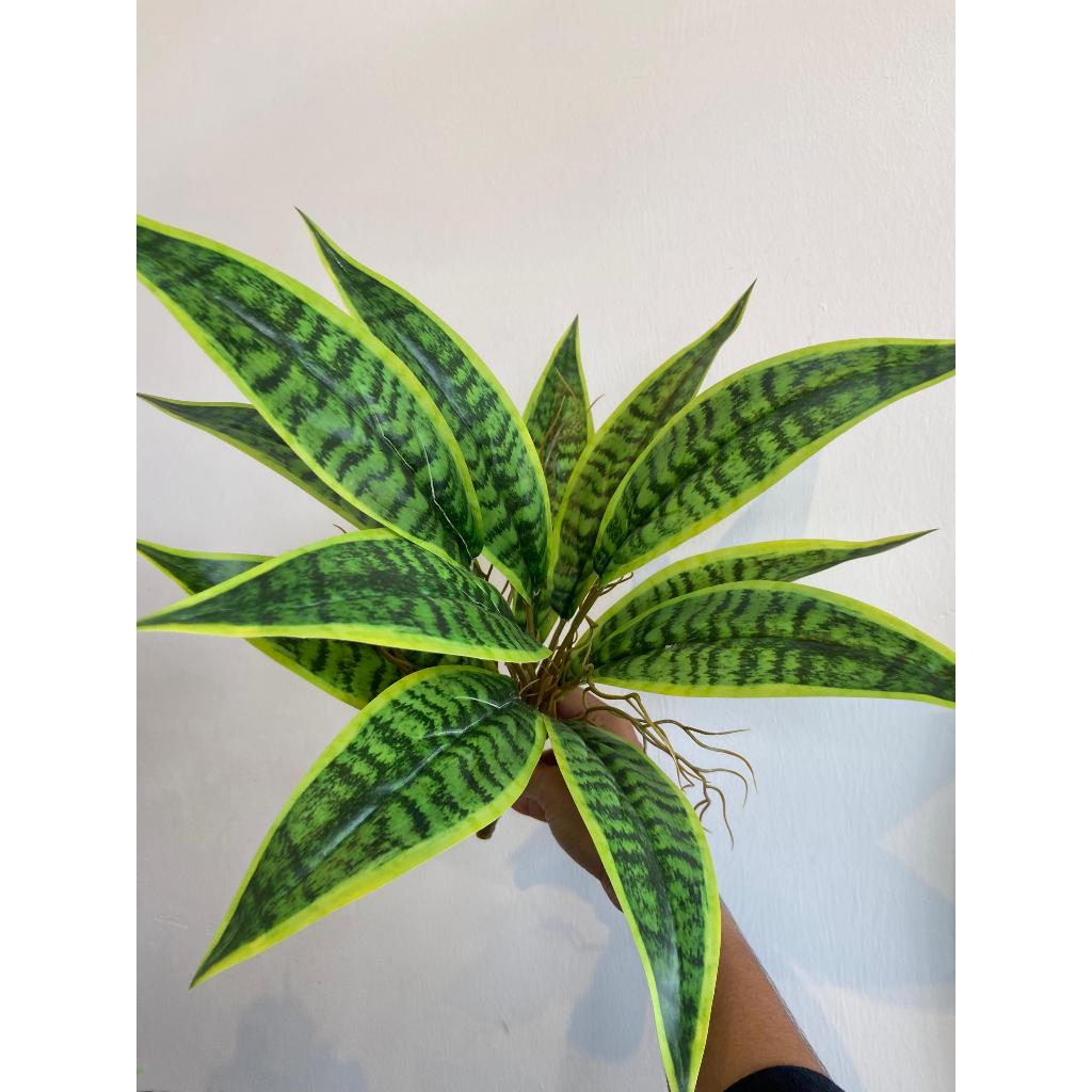 Premium Snake Artificial Leaf Bush l Pokok Plastik Lidah Jin 40cm l pokok hiasan nampak real & premium