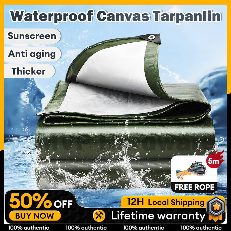 Waterproof Canvas Tarpaulin Canopy Sunshade outdoor tent cloth Rain cloth 遮阳挡雨布