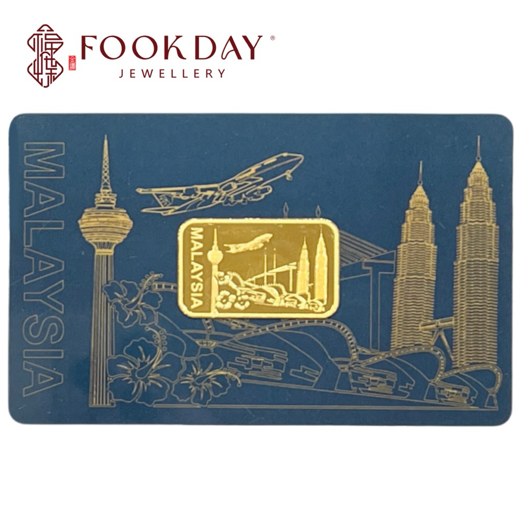 FOOKDAY 999.9 足金马来西亚SILK金条 Gold 999.9 Malaysia SILK Gold Bar 5g / 10g Emas 999.9 Gold Bar Jongkong Emas Hadiah