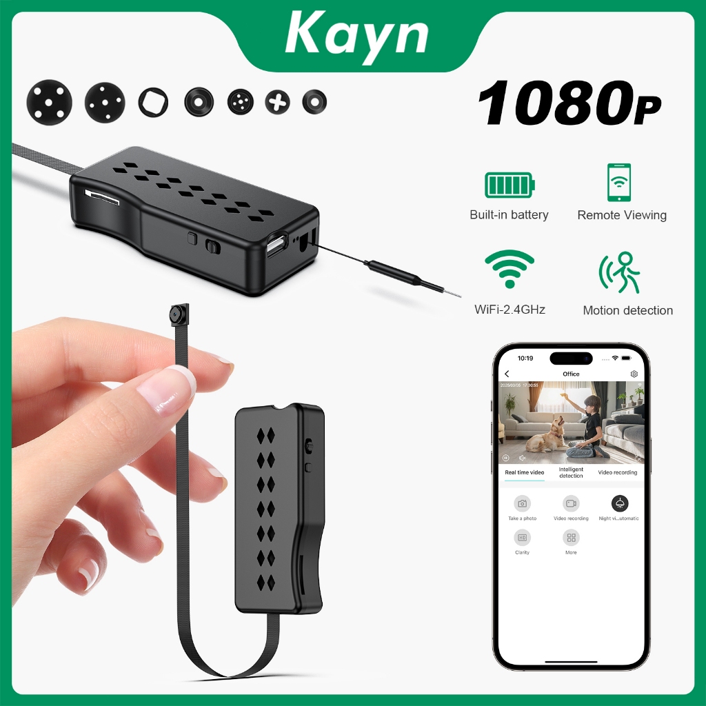 WiFi Mini Camera, DIY Spy Camera, Home Indoor Camera Real-time Monitoring, Office Pinhole Camera,Car Cam