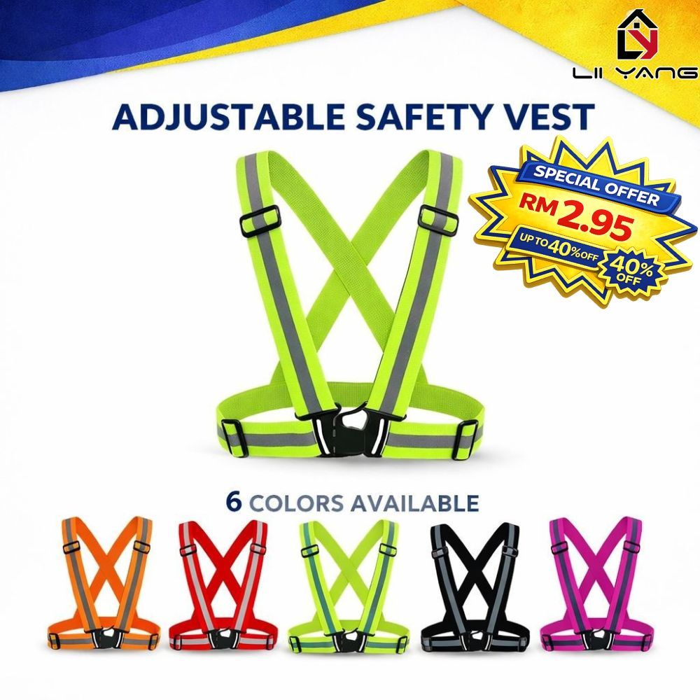 Adjustable Safety Vest Cycling Running Visibility Reflective Safety Belt Reflective Vest