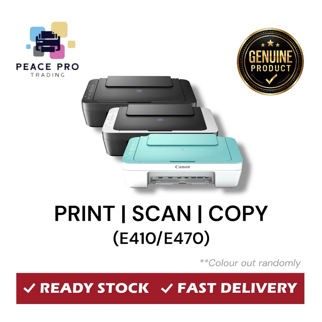 Canon Pixma E410 | E470 ALL-IN-ONE Inkjet Printers [READY STOCK]