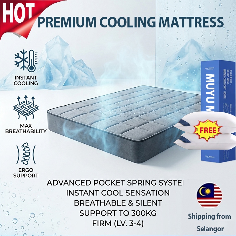 [NEW SUMMER EDITION] COD 8 Inch Spring Mattress Tilam Queen King Single Size Spine Support Foam Latex Mattress Murah
