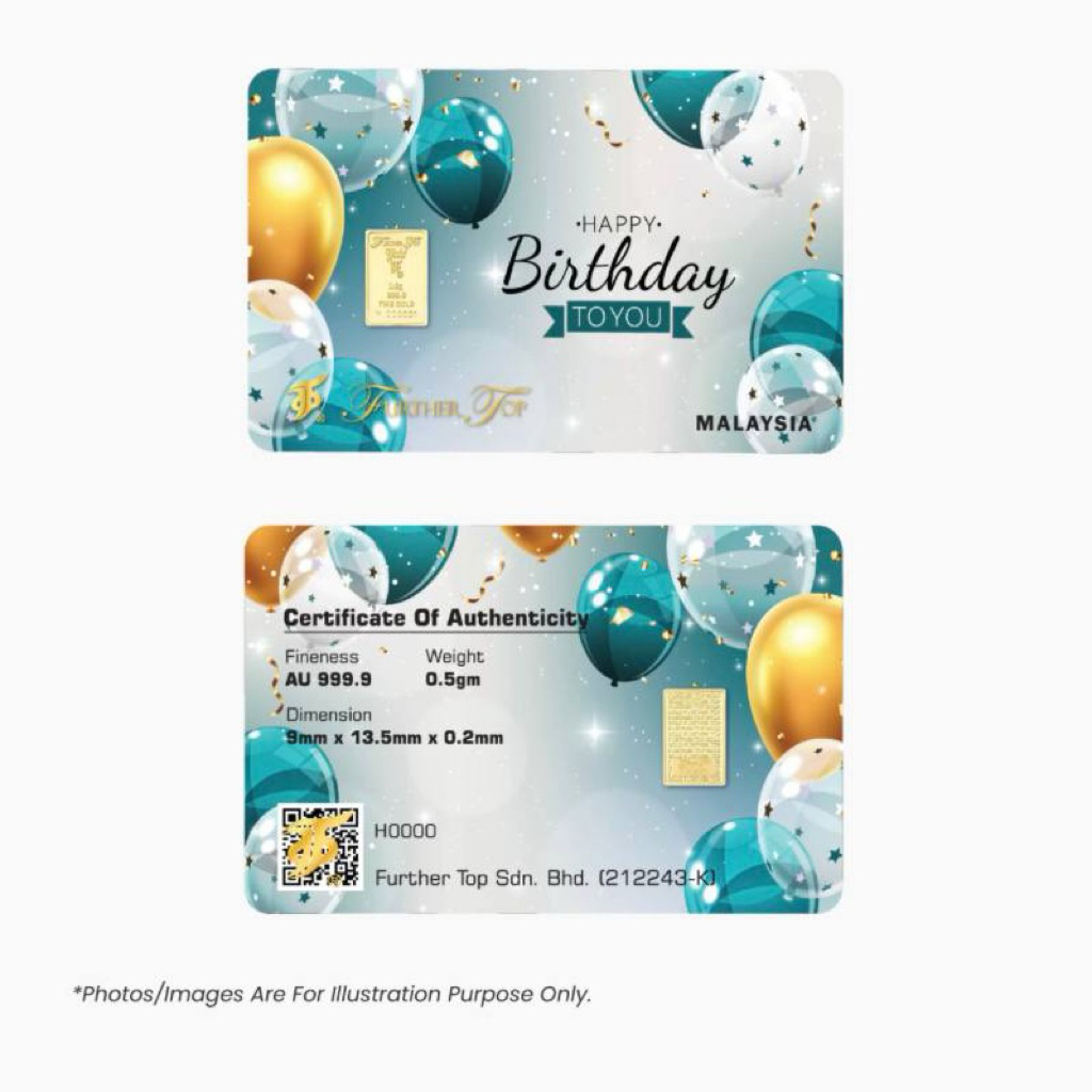 0.50g Further Top Gold 999.9 Gold Coin Mini Gold Bar Emas Tulen&hellip;