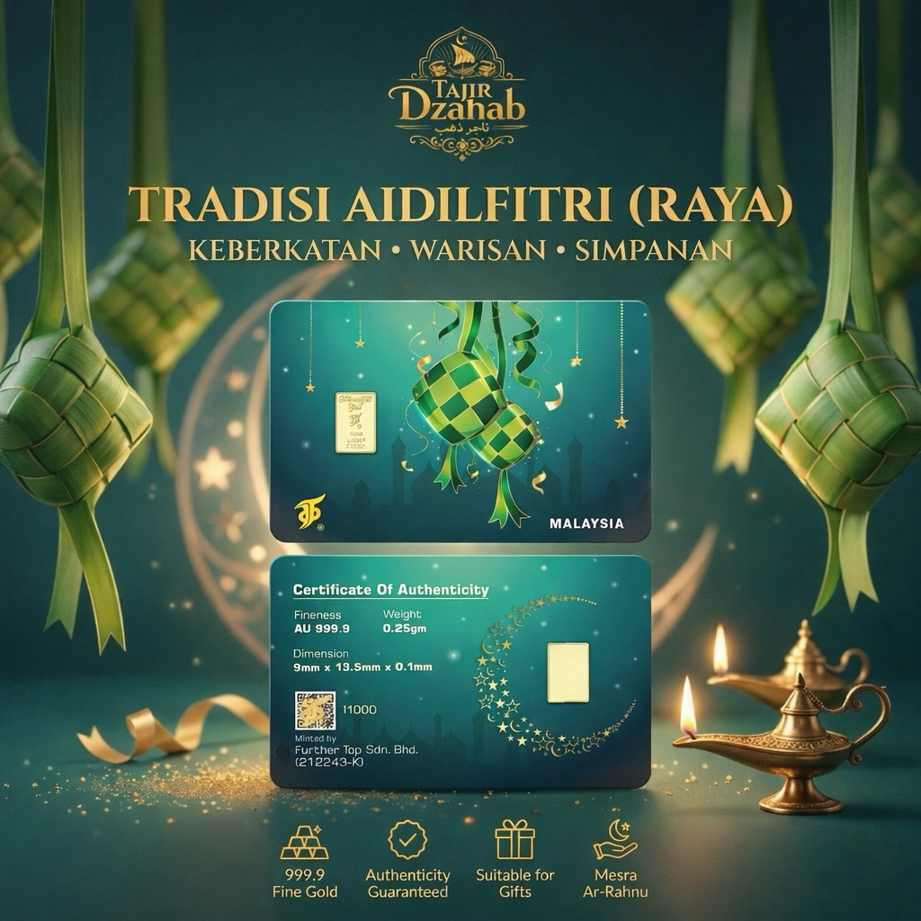 0.25g Further Top Gold 999.9 Gold Coin Mini Gold Bar Emas 999.9&hellip;