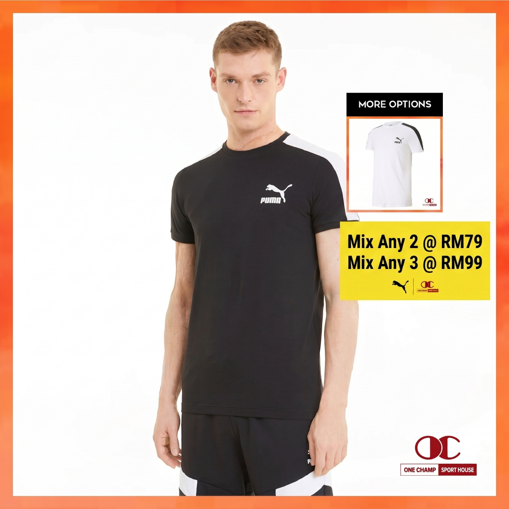 One Champ PUMA Men Tee Shirt Iconic T7 Tee T Shirt Lelaki - 599869