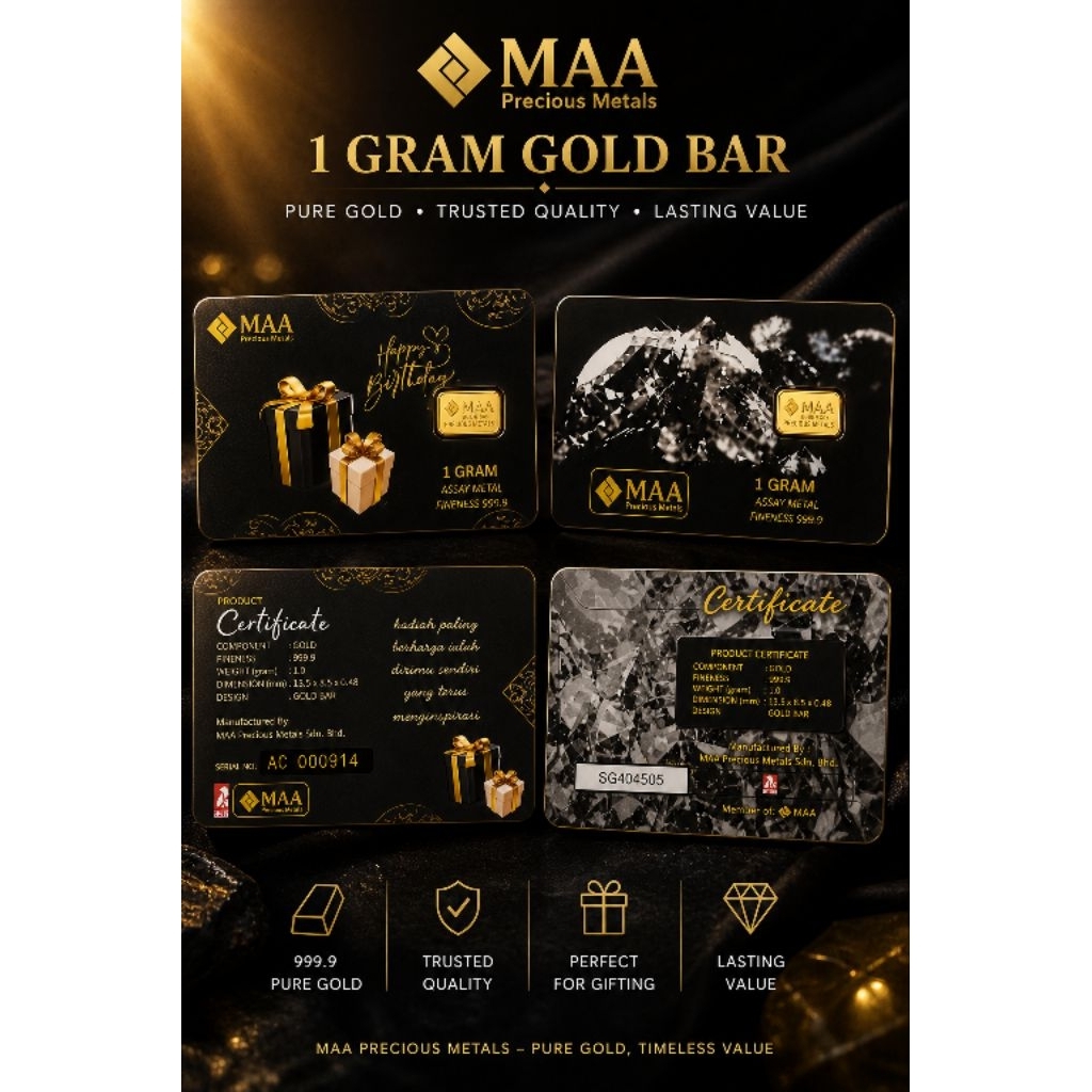 MAA Orodesign Gold Bar 999 1g
