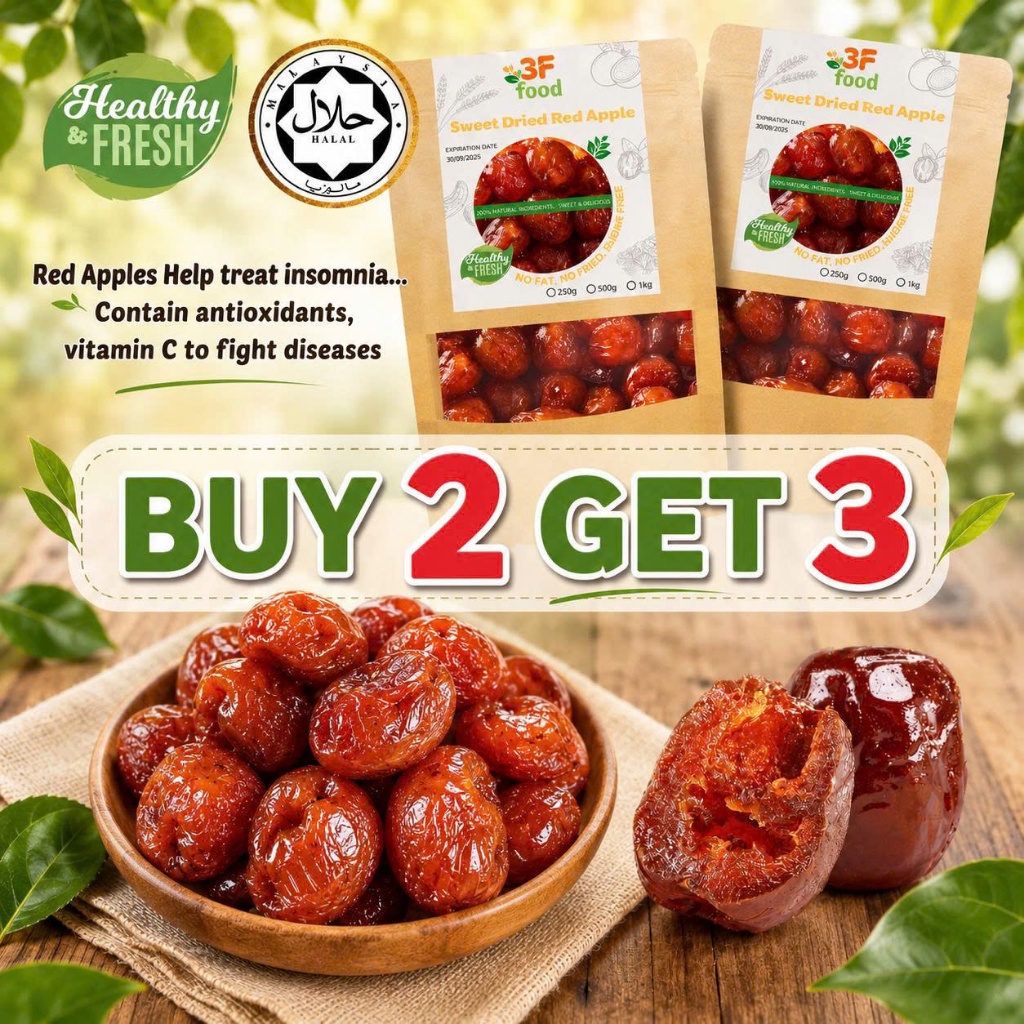 [COD] [HALAL] [BELI 2 PERCUMA 3] SWEET DRIED RED APPLE – MABANGO, MALAMBOT, NATURAL ANG TAMIS