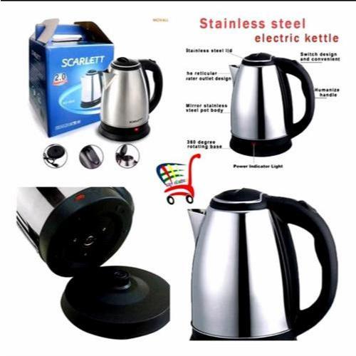 Scarlet Electric Kettle 2 Liter Stainless Steel
