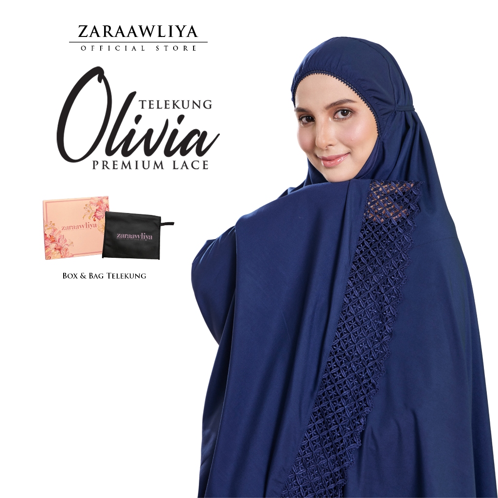 ZARA AWLIYA | Telekung OLIVIA Cotton [Free Bag Telekung & Box Exclusive]