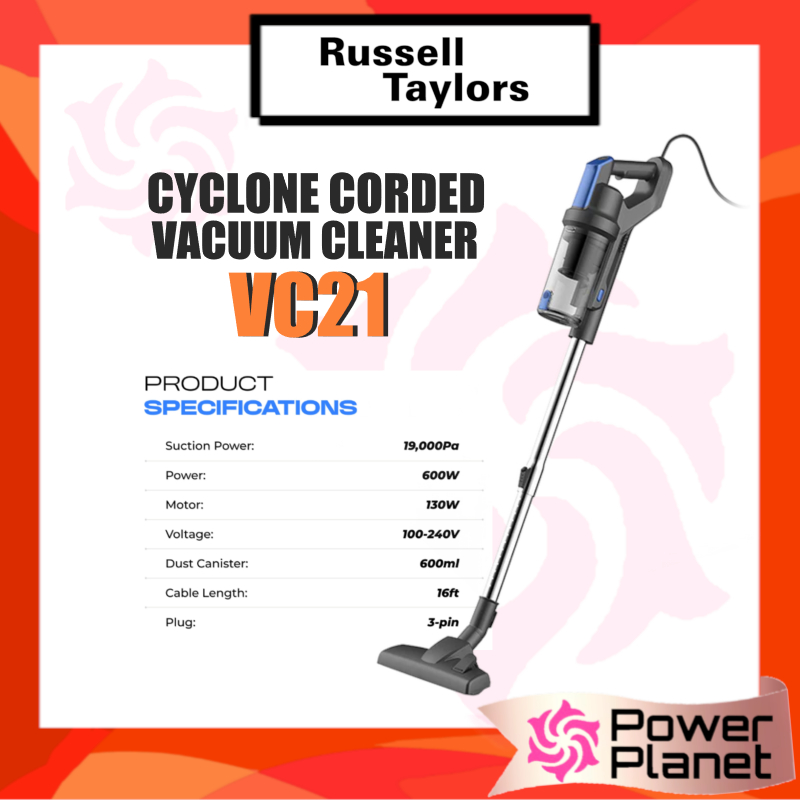 Russell Taylors Cyclone Corded Vacuum Cleaner VC21/ Gaabor 16000Pa Triple-Filtration Handheld GVCW-M15A