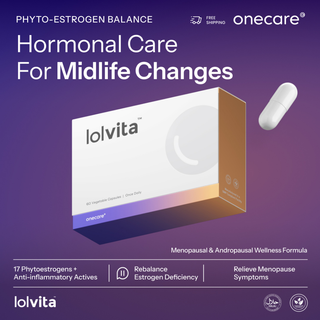 lolvita | Melegakan Menopaus Andropause | Imbang Hormon | Relief Menopause Andropause | Rebalance Hormones | Happy Pill
