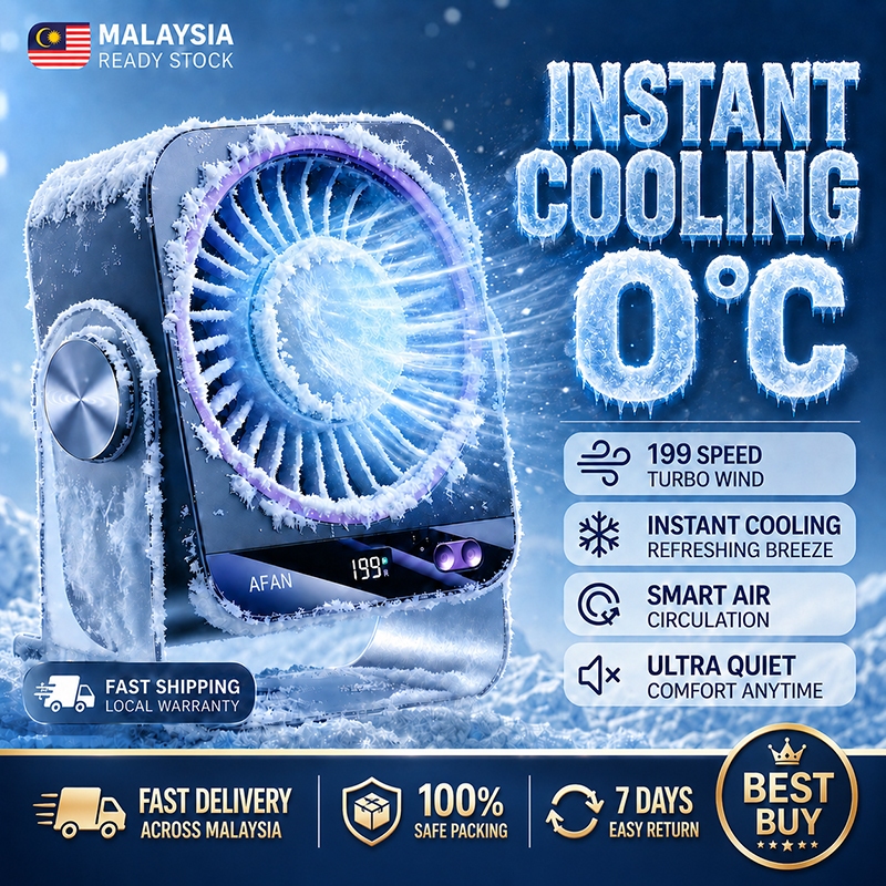 ❄Malay Stock❄WP 2026 TEC Table Fan 60000mAh 199Speed Ultra Quiet Desktop Fan Turbo Fan 720° Rotation Air Circulation Fan