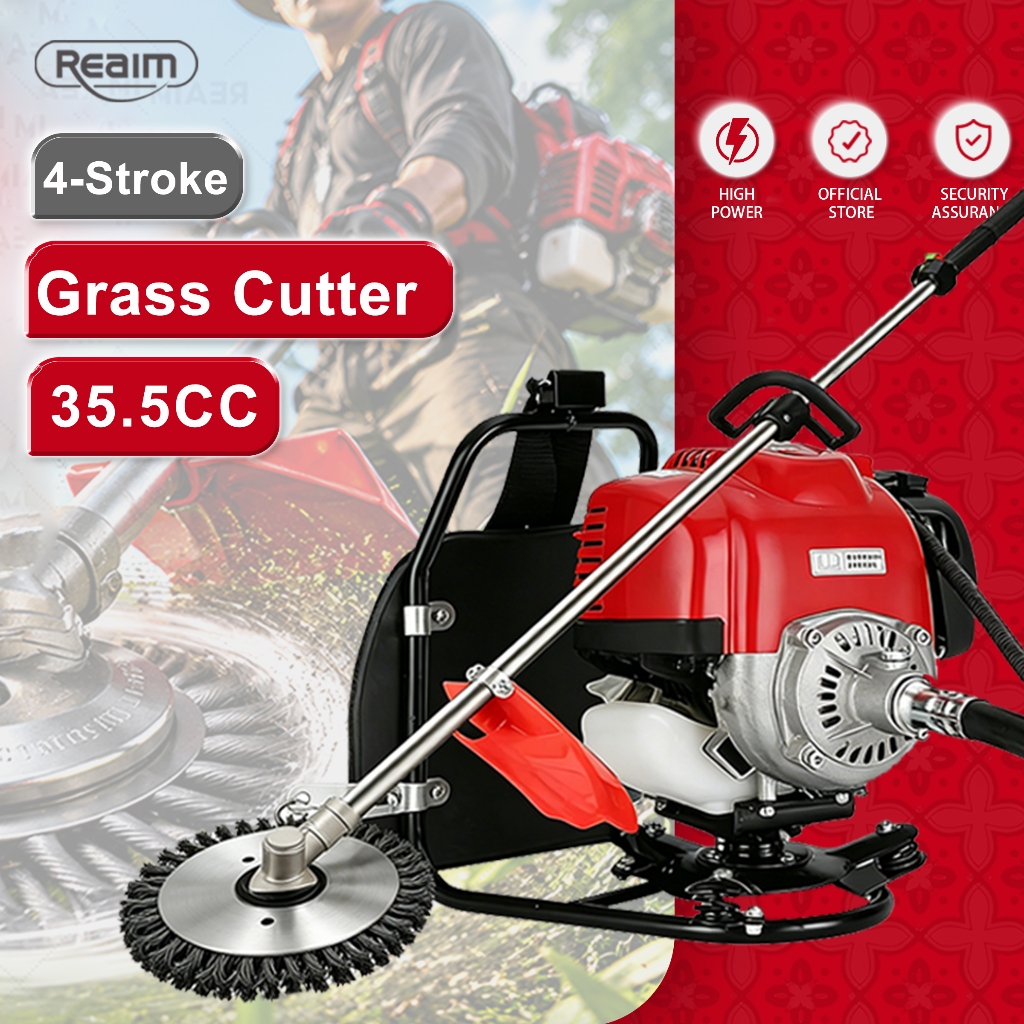 Reaim 4 Stroke Grass Cutter Mesin Potong Rumput Heavy Duty  Lawn Mower Backpack