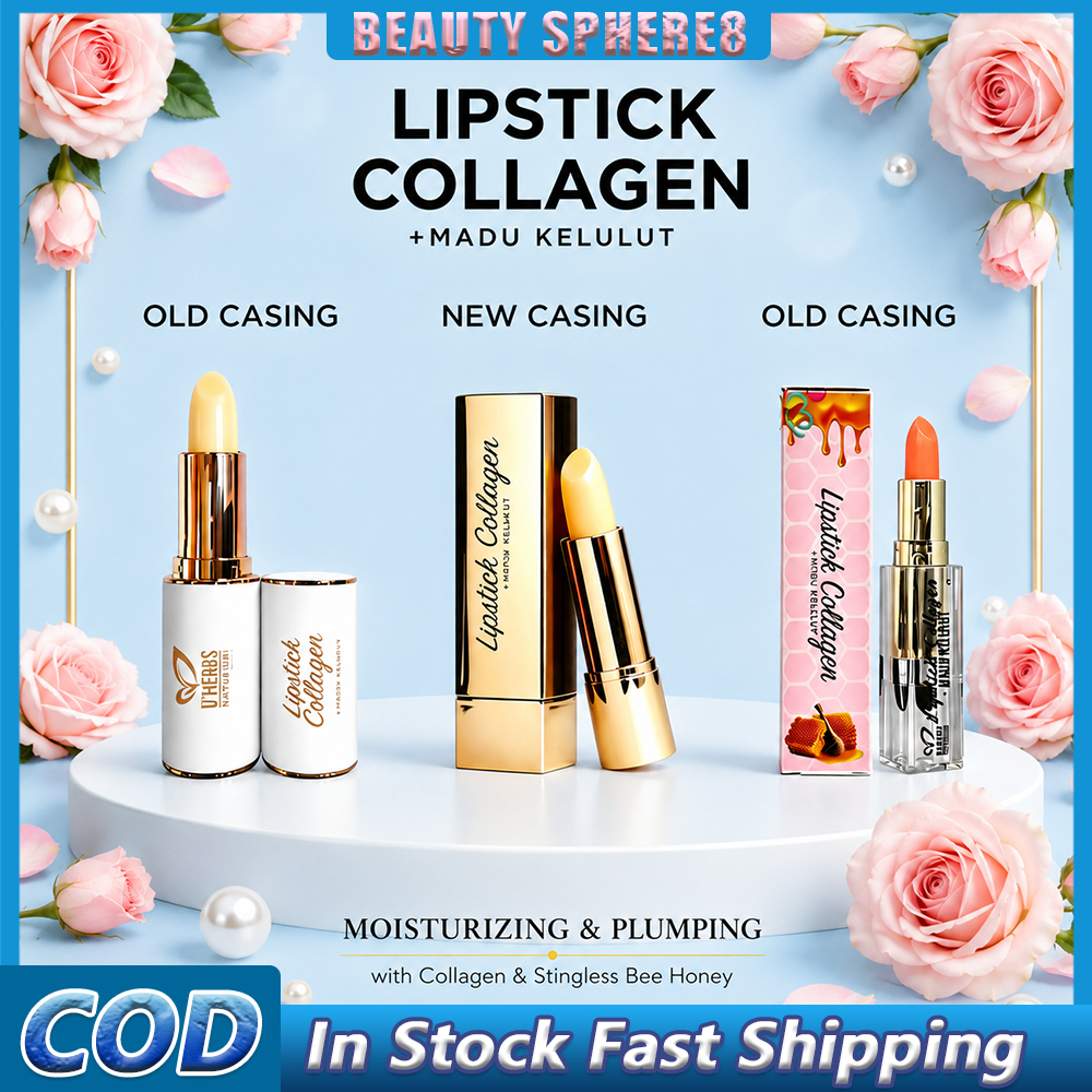 [Ready Stock] DHERBS LIPSTICK COLLAGEN [NEW PACK] / DELIMA LIPS BUTTER