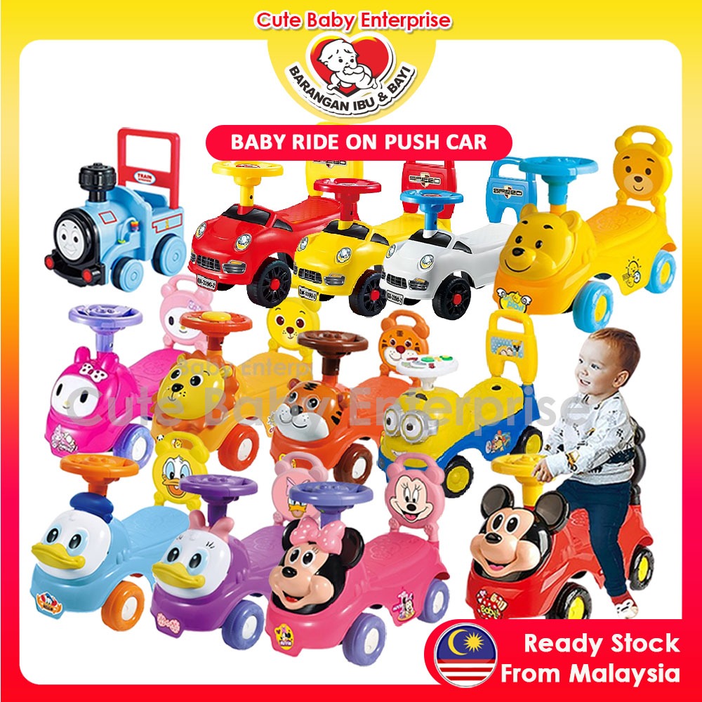 Kid Ride On Push Car with Horn Steering Wheel Music Storage Space Kereta Budak Kanak Walker Car Kereta Mainan Budak