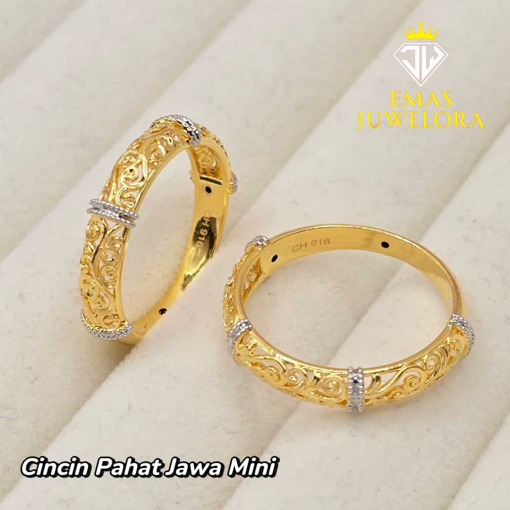 Juwelora Emas 916 3L I Cincin Pahat Jawa Mini Emas 916 #emasbajet #emas916 #emasmalaysia
