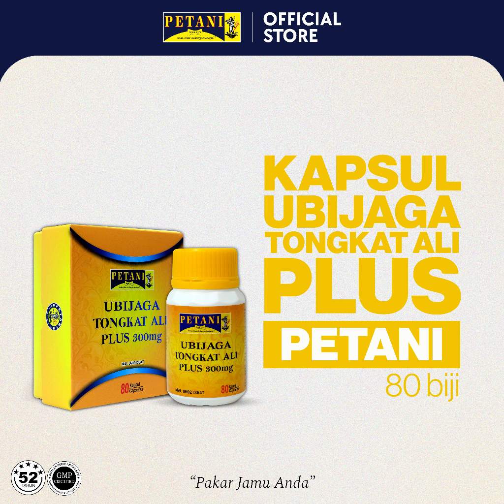 PETANI - Kapsul Ubijaga Tongkat Ali Plus PETANI 300mg 80s / 30s untuk Memulihkan tenaga dan kesihatan lelaki Melancarkan