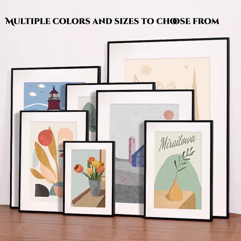 4R/A4/A3 Minimalist Photo Frame Wall Decoration Photo Frame Home Decoration Photo Frame Frem Gambar Bingkai foto Gambar